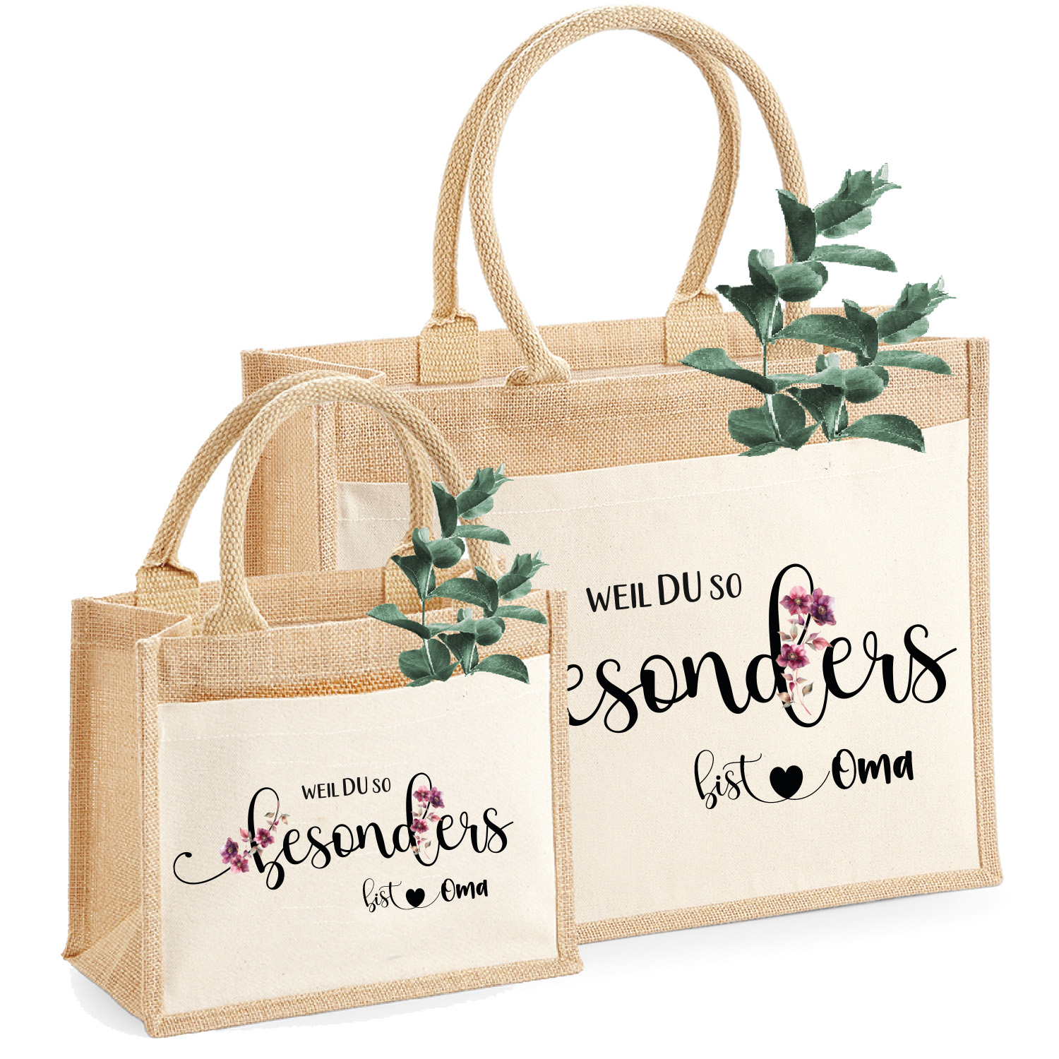 Jute-Tasche Motiv: Weil du so besonders bist Name personalisiert | Größe S & M 