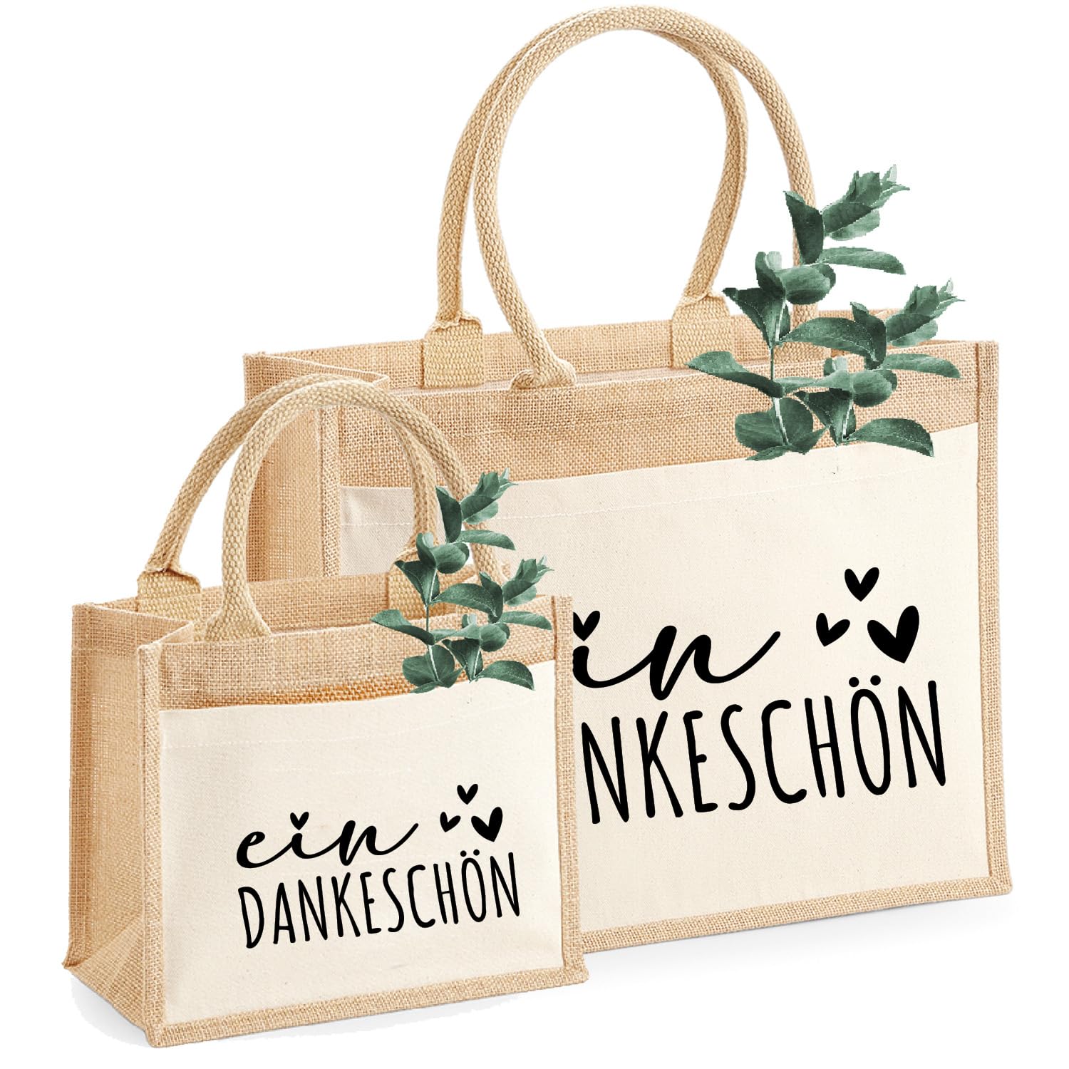  Jute-Tasche Motiv: Ein-Dankeschön | Größe S & M Kopie