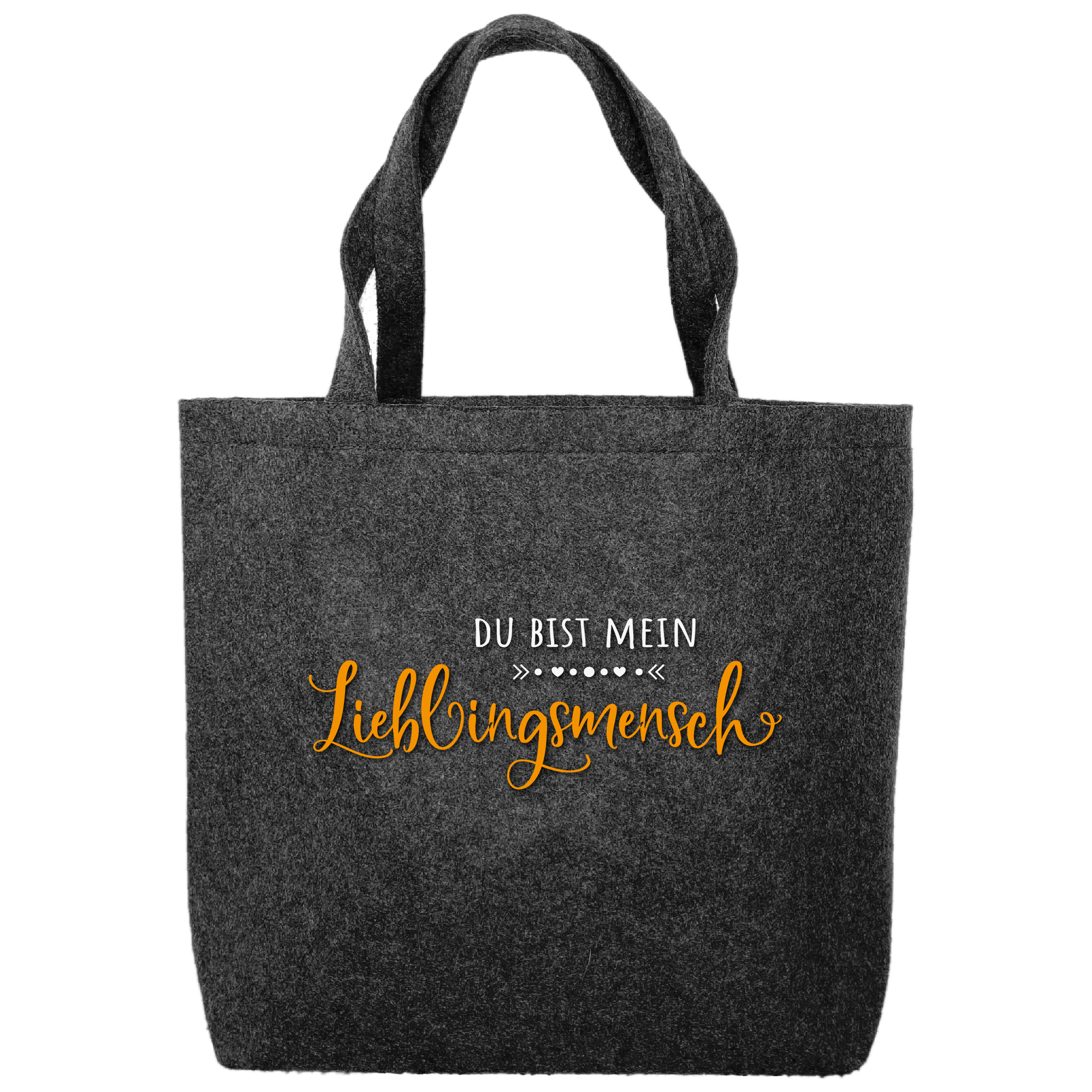 Filztasche nachhaltiger Shopper inkl. Innentasche Geschenk | Druck Lieblingsmensch