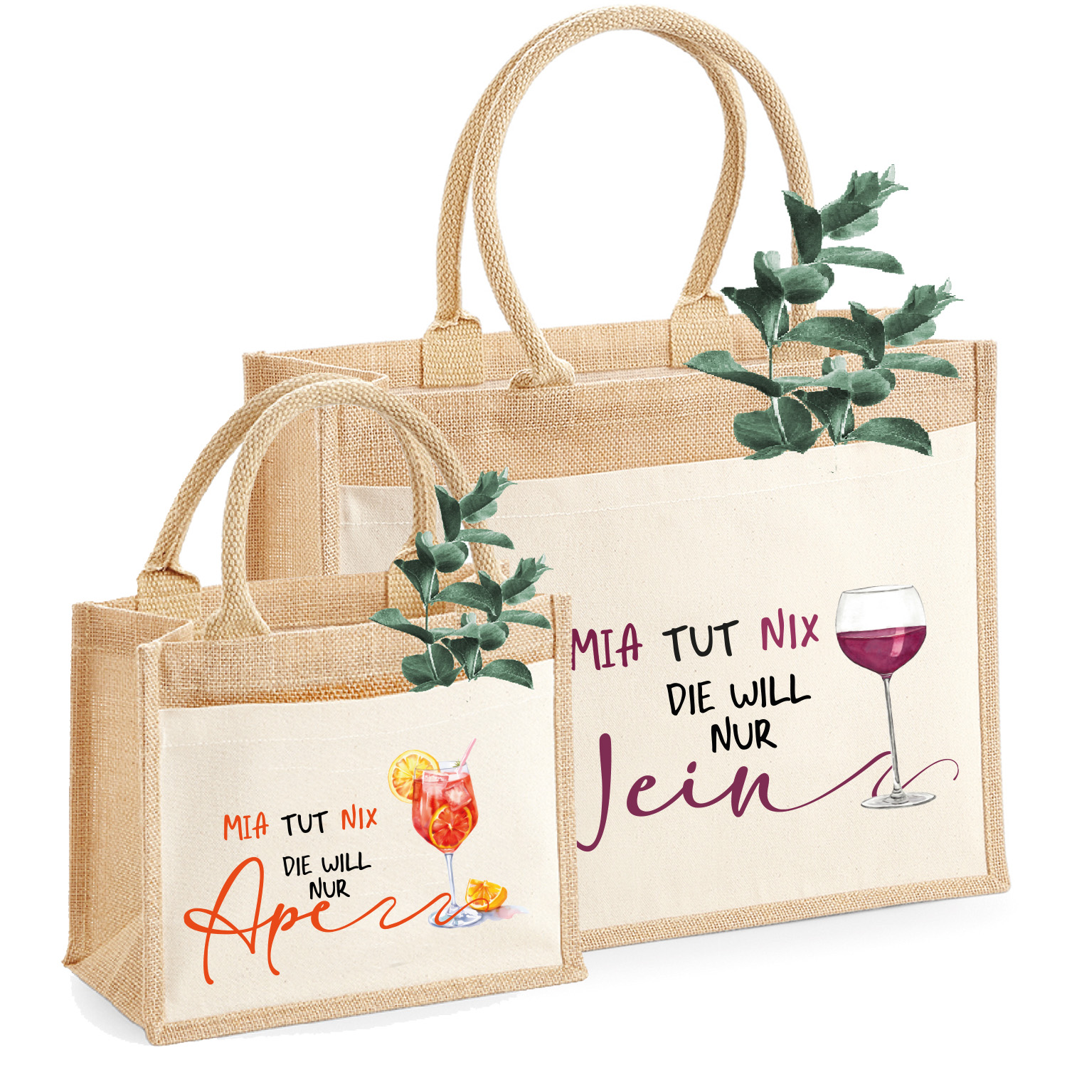  Jute-Tasche Motiv: Die tut Nix die will nur Aper... | Größe S & M Kopie