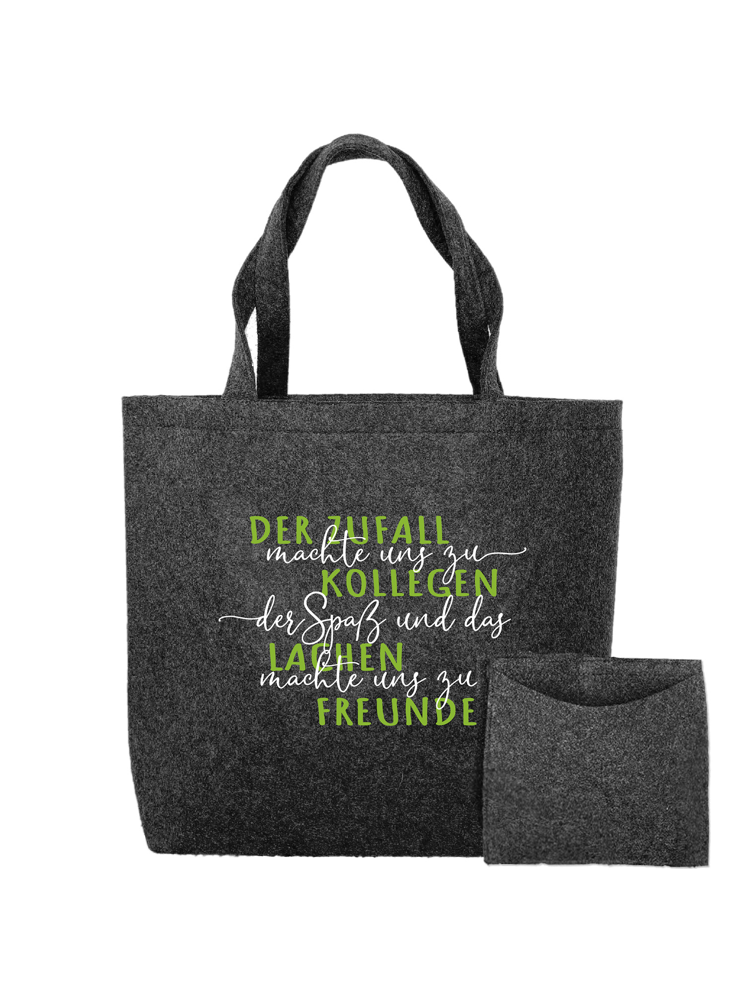 Filztasche nachhaltiger Shopper inkl. Innentasche Geschenk | Druck Kollegin 