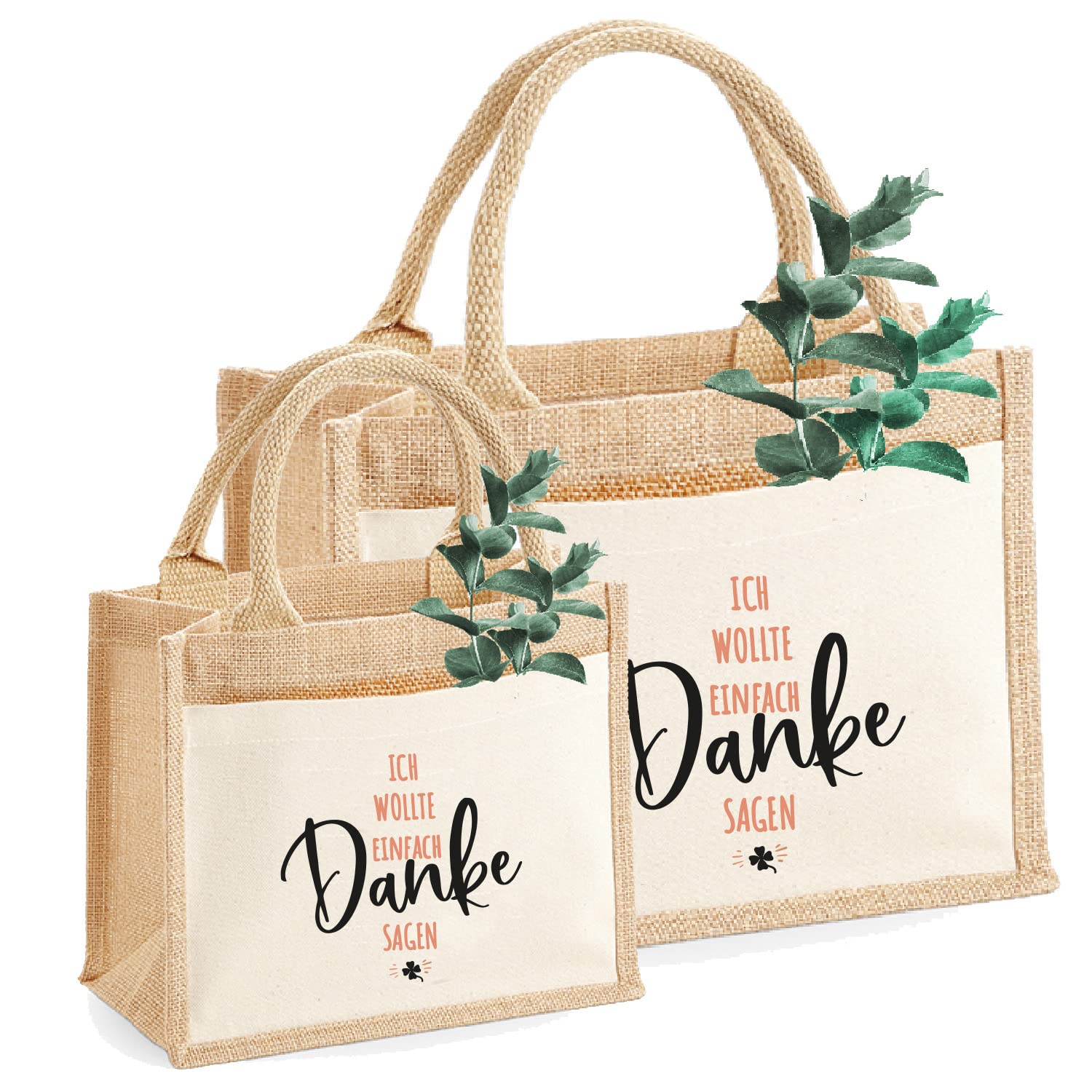  Jute-Tasche Motiv: Ich wollte einfach DANKE sagen | Größe S & M